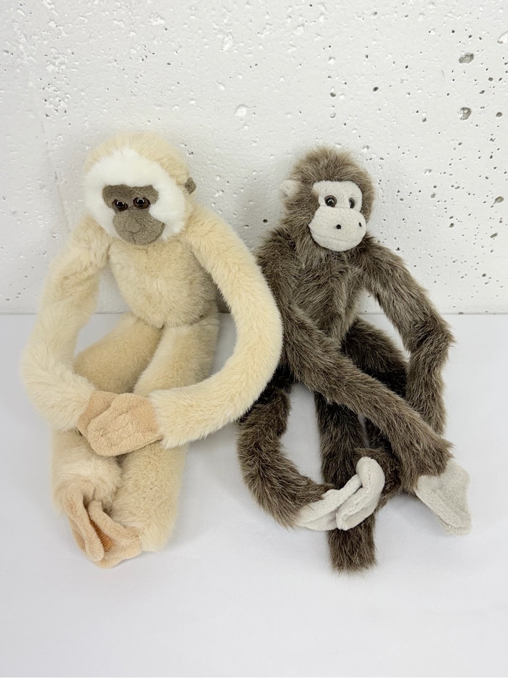 Vintage K & M International Snow Monkey & Fiesta Monkey Velcro Hands Plush